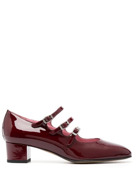 Burgundy Kina 45mm square-toe ballerina shoes Carel Paris - women